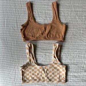 ARQ Camel and Carrés Wide Strap Bra Bundle
